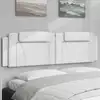 Image de Coussin De Tête De Lit Viana Blanc 180 Cm Similicuir Vidaxl