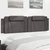 Image de Coussin De Tête De Lit Viana Gris 180 Cm Similicuir Vidaxl
