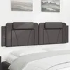 Image de vidaXL Coussin de tête de lit gris 180 cm similicuir 374807