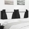 Image de Coussin De Tête De Lit Viana Noir Et Blanc 180 Cm Similicuir Vidaxl