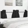 Image de Coussin De Tête De Lit Viana Noir Et Blanc 200 Cm Similicuir Vidaxl
