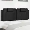 Image de Coussin De Tête De Lit Viana Noir 152 Cm Similicuir Vidaxl