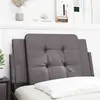 Image de Coussin De Tête De Lit Zadar Gris 80 Cm Similicuir Vidaxl