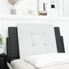 Image de Coussin De Tête De Lit Zadar Noir Et Blanc 80 Cm Similicuir Vidaxl