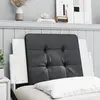 Image de Coussin De Tête De Lit Zadar Noir Et Blanc 80 Cm Similicuir Vidaxl