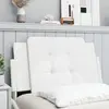 Image de Coussin De Tête De Lit Zadar Blanc 90 Cm Similicuir Vidaxl