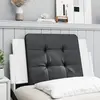 Image de Coussin De Tête De Lit Zadar Noir Et Blanc 90 Cm Similicuir Vidaxl