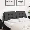 Image de Coussin De Tête De Lit Zadar Noir 120 Cm Similicuir Vidaxl