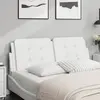 Image de Coussin De Tête De Lit Zadar Blanc 120 Cm Similicuir Vidaxl