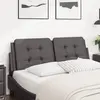 Image de Coussin De Tête De Lit Zadar Gris 120 Cm Similicuir Vidaxl