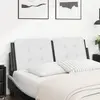 Image de Coussin De Tête De Lit Zadar Noir Et Blanc 120 Cm Similicuir Vidaxl