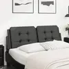 Image de Coussin De Tête De Lit Zadar Noir 140 Cm Similicuir Vidaxl