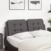 Image de Coussin De Tête De Lit Zadar Gris 140 Cm Similicuir Vidaxl