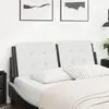Image de Coussin De Tête De Lit Zadar Blanc Et Noir 140 Cm Similicuir Vidaxl