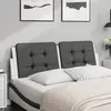 Image de Coussin De Tête De Lit Zadar Noir Et Blanc 140 Cm Similicuir Vidaxl