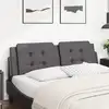 Image de Coussin De Tête De Lit Zadar Gris 160 Cm Similicuir Vidaxl