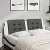Image de Coussin De Tête De Lit Zadar Noir Et Blanc 160 Cm Similicuir Vidaxl