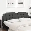 Image de vidaXL Coussin de Tête de Lit Oreiller Rembourré de Tête de Lit Accessoire de Lit de Chambre à Coucher Intérieur Noir 180 374873