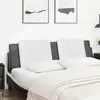 Image de Coussin De Tête De Lit Zadar Blanc Et Noir 180 Cm Similicuir Vidaxl