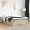 Image de Cadre De Lit Avec Led Sans Matelas Chêne Sonoma 140x200 Cm Vidaxl
