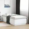 Image de Cadre De Lit Avec Led Sans Matelas Blanc 100x200 Cm Vidaxl