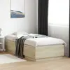 Image de Cadre De Lit Avec Led Sans Matelas Chêne Sonoma 100x200 Cm Vidaxl