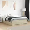 Image de Cadre De Lit Avec Led Sans Matelas Chêne Sonoma 140x190 Cm Vidaxl