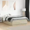 Image de vidaXL Cadre de lit avec LED sans matelas chêne sonoma 140x190 cm 3209641