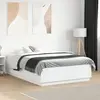 Image de Cadre De Lit Avec Led Sans Matelas Blanc 135x190 Cm Vidaxl