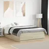 Image de Cadre De Lit Avec Led Sans Matelas Chêne Sonoma 120x190 Cm Vidaxl