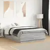 Image de Cadre De Lit Avec Led Sans Matelas Sonoma Gris 120x190 Cm Vidaxl
