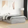 Image de vidaXL Cadre de lit avec LED sans matelas sonoma gris 120x190 cm 3209658