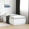 Image de vidaXL Cadre de Lit avec Lumières LED Lit Simple avec Sommier à Lattes Lit Adulte de Chambre Moderne Blanc 90x190 cm 3209660