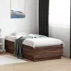 Image de vidaXL Cadre de Lit avec Lumières LED Lit Simple avec Sommier à Lattes Lit Adulte de Chambre Moderne Chêne Marron 90x190 3209666