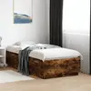 Image de Cadre De Lit Sans Matelas Chêne Fumé 75x190 Cm Vidaxl