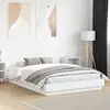 Image de Cadre De Lit Avec Led Sans Matelas Blanc 160x200 Cm Vidaxl