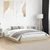 Image de Cadre De Lit Avec Led Sans Matelas Chêne Sonoma 150x200 Cm Vidaxl