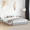 Image de Cadre De Lit Avec Led Sans Matelas Sonoma Gris 150x200 Cm Vidaxl
