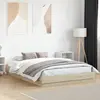 Image de Cadre De Lit Avec Led Sans Matelas Chêne Sonoma 120x200 Cm Vidaxl