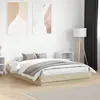 Image de Cadre De Lit Avec Led Sans Matelas Chêne Sonoma 120x190 Cm Vidaxl