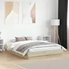 Image de vidaXL Cadre de lit avec LED sans matelas chêne sonoma 120x190 cm 3209823