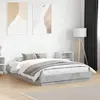 Image de Cadre De Lit Sans Matelas Gris Béton 120x190 Cm Vidaxl