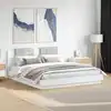 Image de Cadre De Lit Sans Matelas Blanc 200x200 Cm Vidaxl