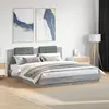 Image de Cadre De Lit Sans Matelas Sonoma Gris 200x200 Cm Vidaxl
