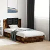 Image de Cadre De Lit Sans Matelas Chêne Fumé 75x190 Cm Vidaxl