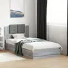Image de Cadre De Lit Sans Matelas Sonoma Gris 75x190 Cm Vidaxl