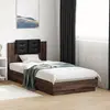 Image de Cadre De Lit Sans Matelas Chêne Marron 75x190 Cm Vidaxl