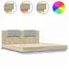 Image de Vidaxl cadre de lit avec led sans matelas chêne sonoma 200x200 cm