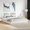 Image de Cadre De Lit Avec Led Sans Matelas Blanc 160x200 Cm Vidaxl