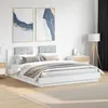 Image de vidaXL Cadre de lit avec LED sans matelas blanc 160x200 cm 3209996